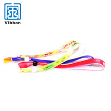 Personalized colorful printing satin ribbon wristband/bracelet for promotion