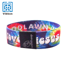 Custom printed your own logo elastic wristband for promotion
