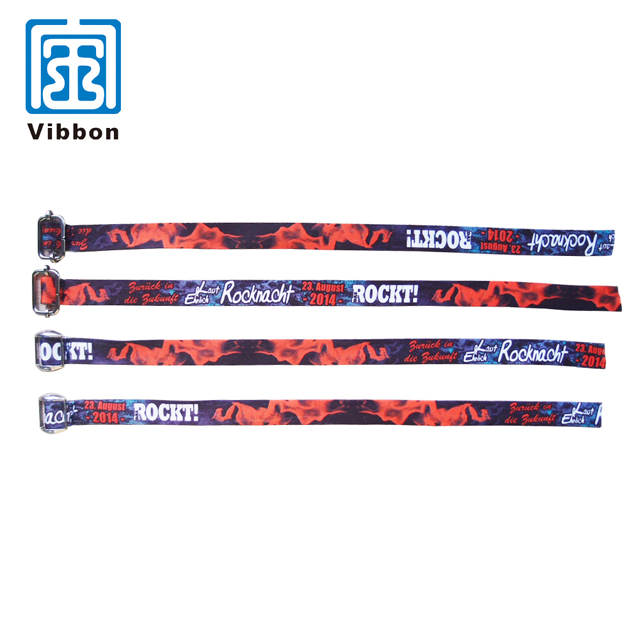 Colorful event Sublimation Satin Wristband with reusable lock