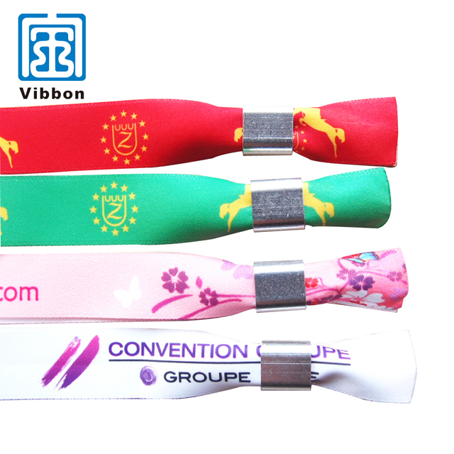 Polyester Custom Printing Event Promotion Fabric Satin Wristband
